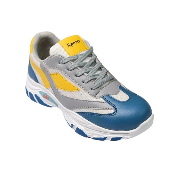 Stepee Womens White sole Casual Walking Sneakers Shoes - Blue