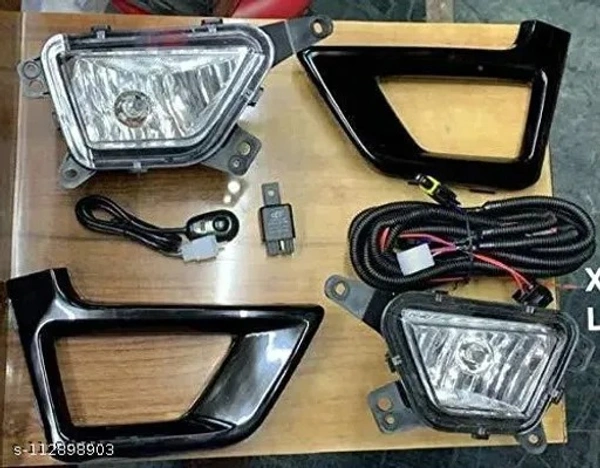 Fog Light for XUV300 with Frame & Complete Wiring & Switch (White), Halogen - Free Size, New, Plastic