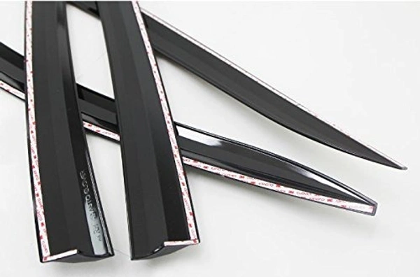 kartear CAR DOOR VISOR FOR MARUTI SUZUKI ERTIGA /CAR RAIN VISOR/ CAR WIND VISOR/ SIDE WINDOW DEFLECTOR (6 PCS) - Free Size, Black, New, Plastic