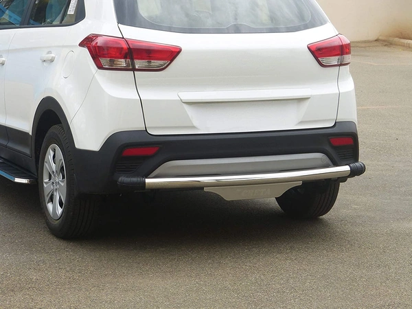 I.C.G Stainless Steel Rear Bumper Protector | SS Dx | for Hyundai Creta Facelift All Variants | Only for The Car Year of Manufacturing 2018 -Present | - FIT, crom/steel, NEW, iron /steel
