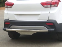 I.C.G Stainless Steel Rear Bumper Protector | SS Dx | for Hyundai Creta Facelift All Variants | Only for The Car Year of Manufacturing 2018 -Present | - FIT, crom/steel, NEW, iron /steel