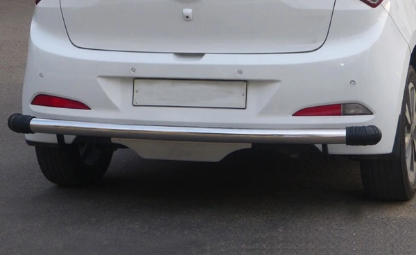 I.C.G Stainless Steel Rear Bumper Protector | GRB 509 Big | for Hyundai i20 Elite All Variants | Only for The Car Year of Manufacturing 2014 - Present | - FIT, steel/crom, NEW, iron /STEEL