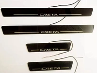 Motowav OnWheel Car Exterior Door Led Foot Step Scuff Sill Plate Compatible with Creta Old Model - Free Size, Blue, New, Plastic