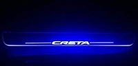 Motowav OnWheel Car Exterior Door Led Foot Step Scuff Sill Plate Compatible with Creta Old Model - Free Size, Blue, New, Plastic