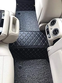 MECARNIC 7D FLOOR MATE FOR Hyundai Venue All Variants | Only For The Car Year Of Manufacturing 2019 - FREE SIZE, BLACK/BROWN, NEW, RUBBER