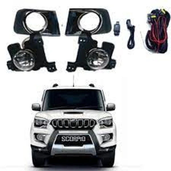 Fog Lamp Scarpio Led Dri S2 - FREE SIZE, BLACK, NEW, PLASTIC/METAL