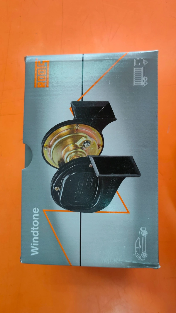 HORN FOR CARS - FREE SIZE, BLACK/WHITE, NEW, PLASTIC