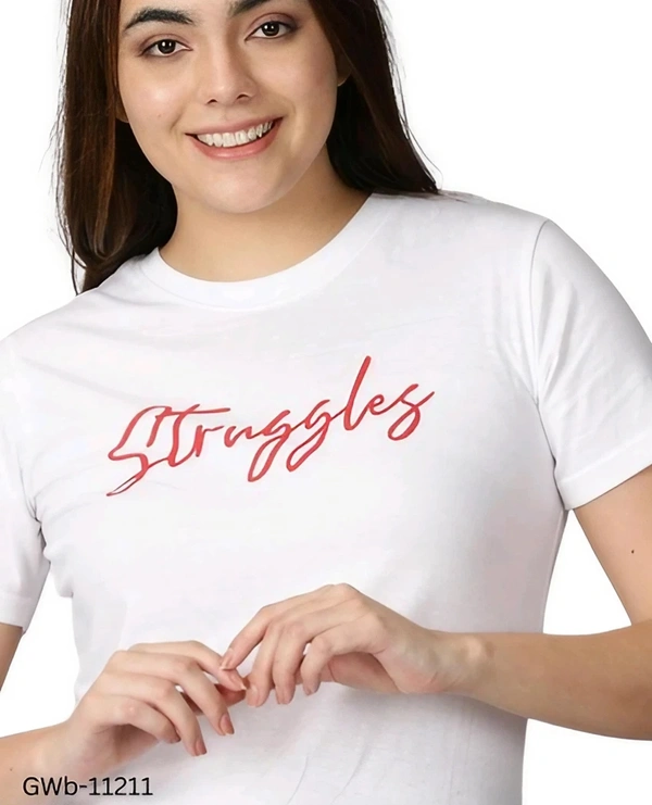 GWb-11211 Trendy Cotton T-Shirts For Women - XL