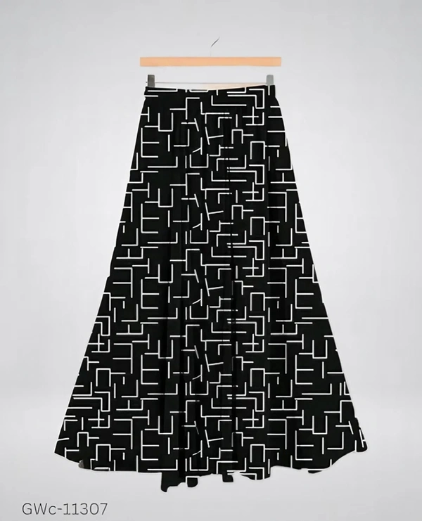 GWc-11307 Rayon Fabrics Skirt - Free Size