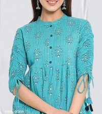 GWWc-20316 Rayon Printed Ragular Top For Women - XL