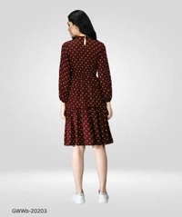 GWWb-20203 Fit And Flare One Piece Dress For Women - M