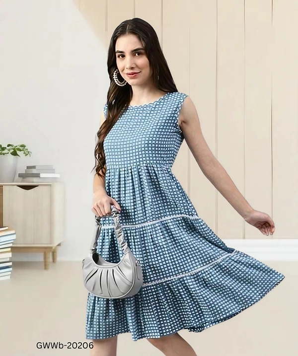 GWWb-20206 Western Style Dress With Pocket - XXL