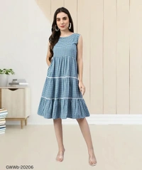 GWWb-20206 Western Style Dress With Pocket - XXL