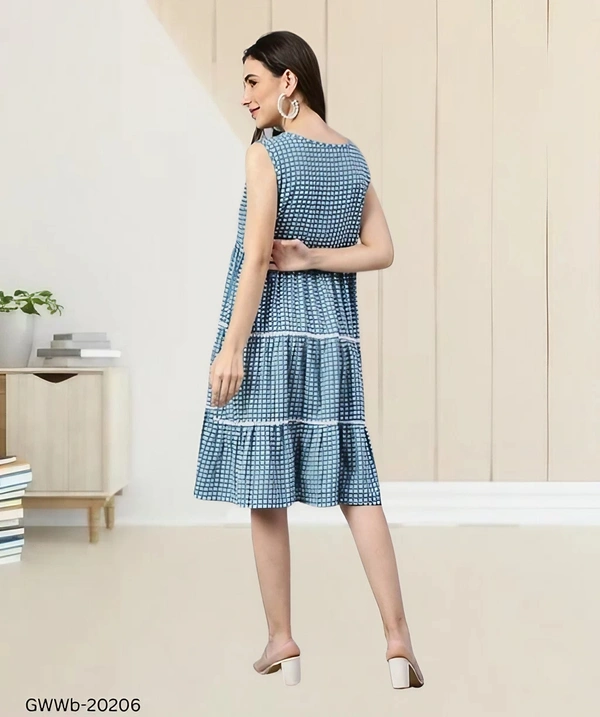 GWWb-20206 Western Style Dress With Pocket - XXL