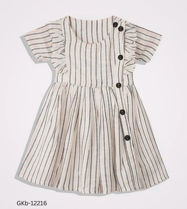 GKb-12216 Cotton Dress For Baby Girls - 3-6 Months