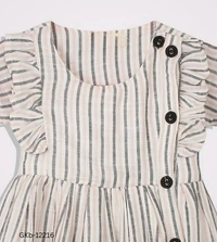 GKb-12216 Cotton Dress For Baby Girls - 3-6 Months