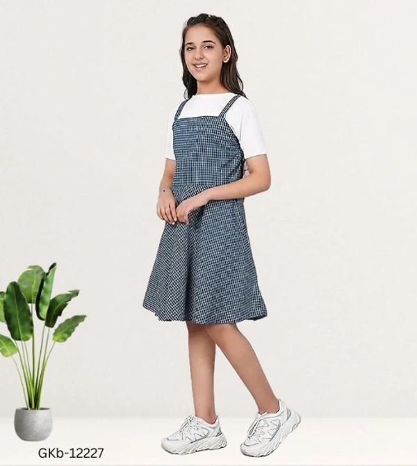 GKb-12227 Printed Cotton Frock For Girls - 10-11 Years