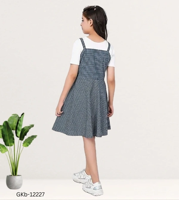 GKb-12227 Printed Cotton Frock For Girls - 10-11 Years