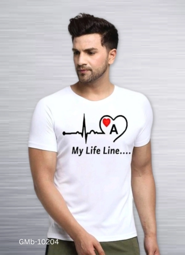 GMb-10204 Half Sleeve White T-shirt - XXL