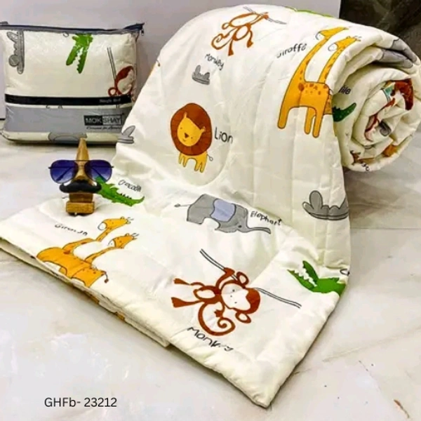 GHFb-23112 Super Soft Reversible Single Bed Comforter/Razai - Free Size