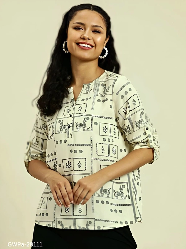 GWPa-28111 Classic Modern Women Tunics & Top - S