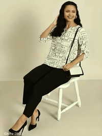 GWPa-28111 Classic Modern Women Tunics & Top - S