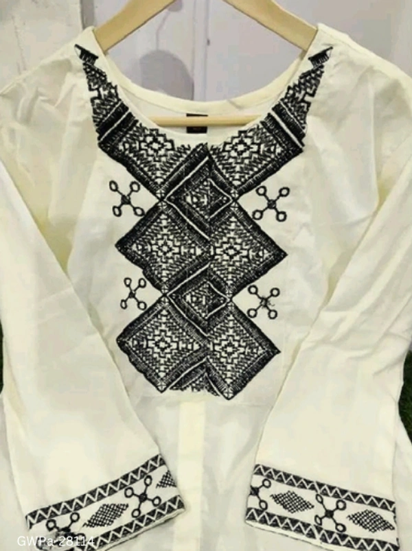 GWPa-28114 Cream Colour Cord Set With Heavy Embroidery - L