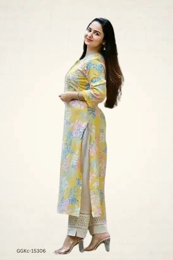GGKc-15306 Stylish Comfirtable Kurta and Pant Set - XL
