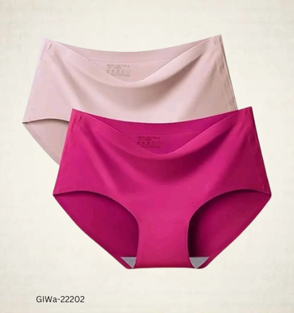 GIWb-22202 Women's Ice Silk Blend Invisible Lines No Show Hipster Panty - L