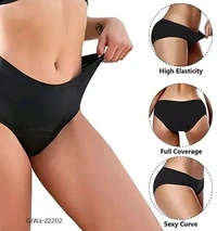 GIWb-22202 Women's Ice Silk Blend Invisible Lines No Show Hipster Panty - L