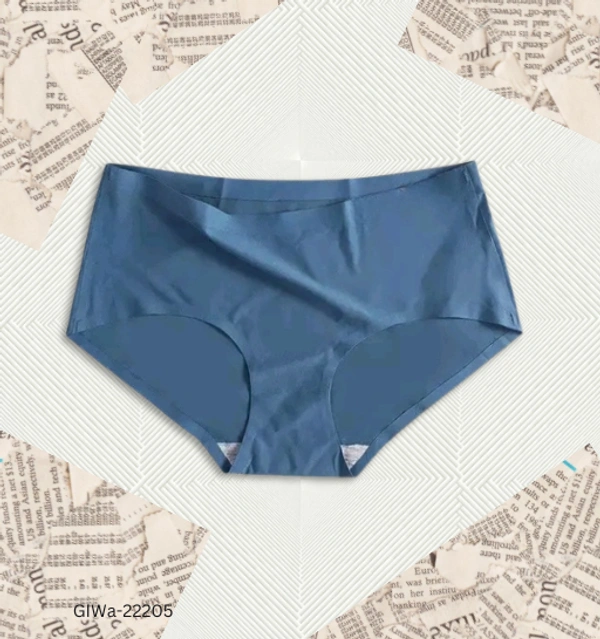 GIWb-22205 Ice Silk Mid-Waist Laser Cut Seamless Panties - Free Size