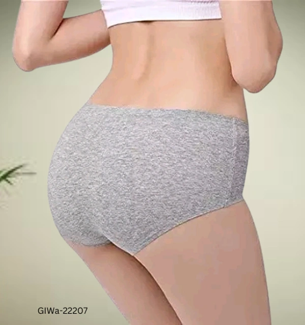 GIWb-22207 Woman Seamless Panties Ice Silk Mid-Waist - M