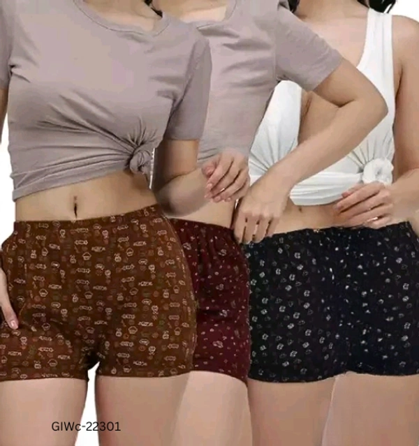 GIWc-22301 Pure Cotton Printed Bloomers Kids Innerwear - 13-14 Years