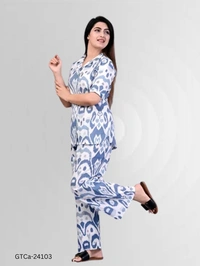 GTCa-24103 Printed Night Suit Set For Women - 4XL