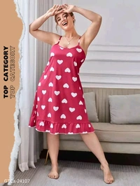 GTCa-24107 Trendy Short Cami Nighty Dress - XL