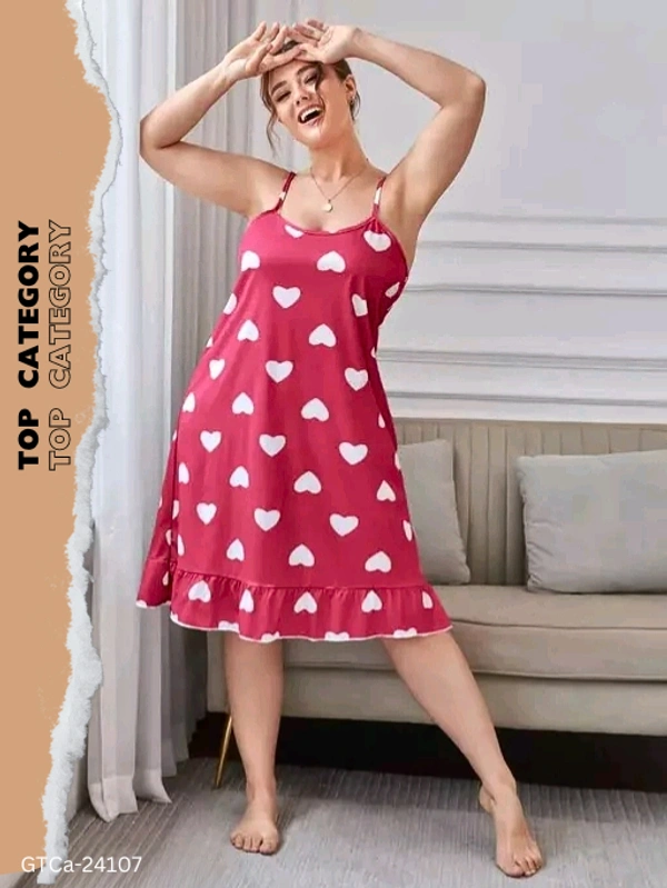 GTCa-24107 Trendy Short Cami Nighty Dress - XL