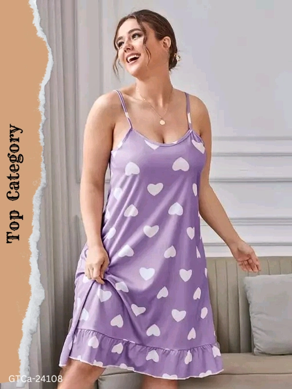 GTCa-24108 Stylish Short Cami Nighty Dress - XL