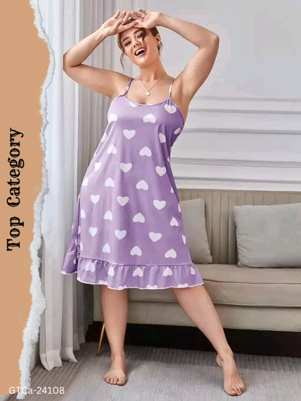 GTCa-24108 Stylish Short Cami Nighty Dress - XL