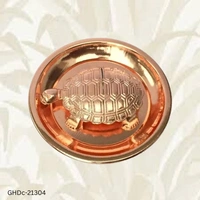 GHDa-21304 Copper Vastu Tortoise And Lakshmi Charan Paduka