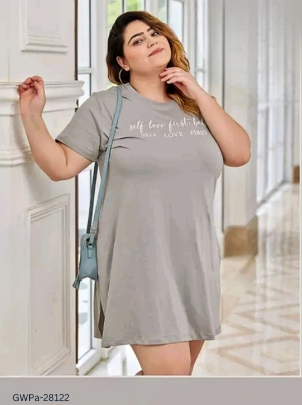 GWPa-28122 Stylish Cotton Fabric Long Top - 9XL