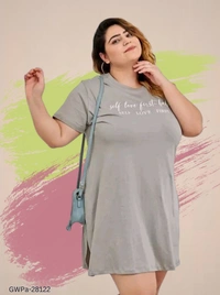 GWPa-28122 Stylish Cotton Fabric Long Top - 9XL