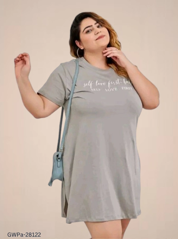 GWPa-28122 Stylish Cotton Fabric Long Top - 9XL