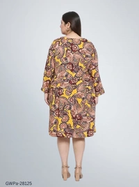 GWPa-28125 Multicolor Women Viscose Dress - 4XL