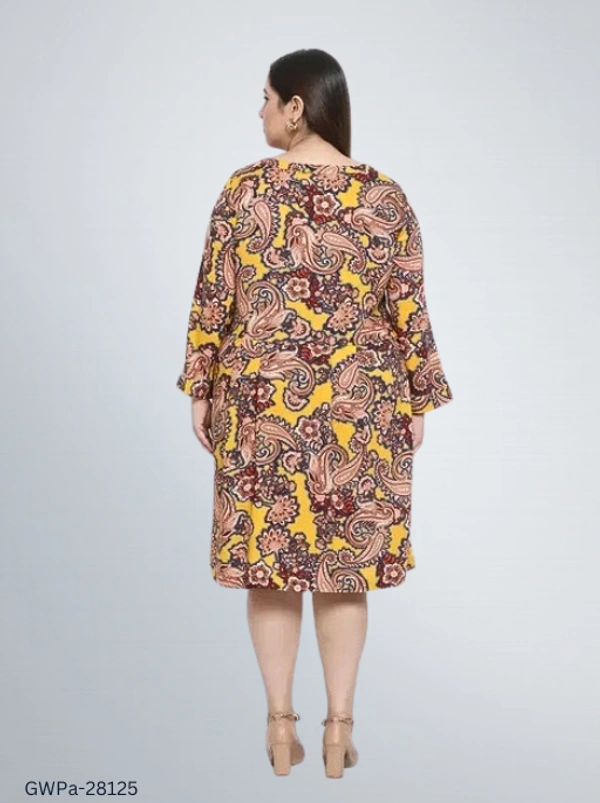 GWPa-28125 Multicolor Women Viscose Dress - 4XL