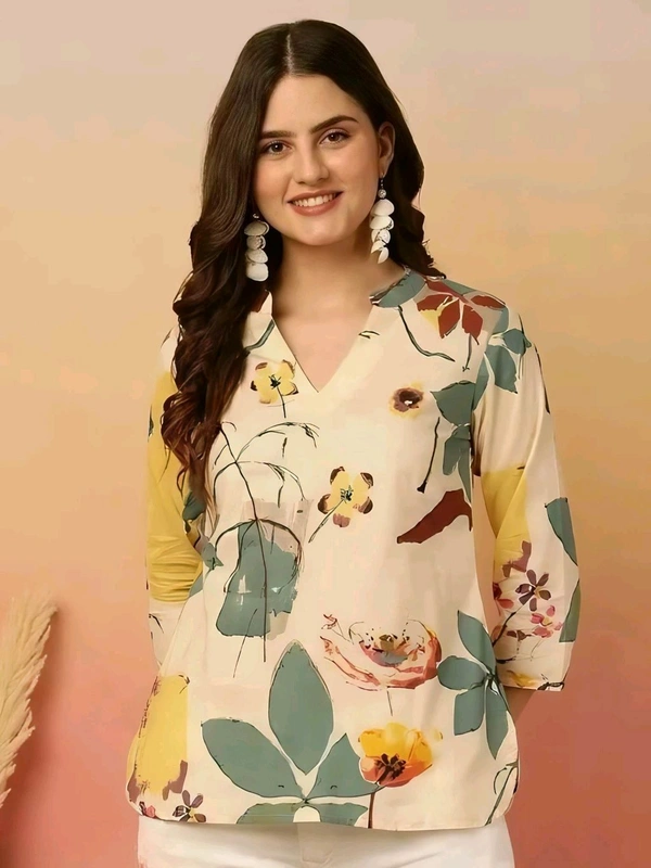 GWWc- 20330 Viscose Rayon Floral Print Tops