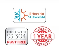 Borosil 500 ML - Stainless Steel - Vacuum Insulated Teapot Flask - Silver