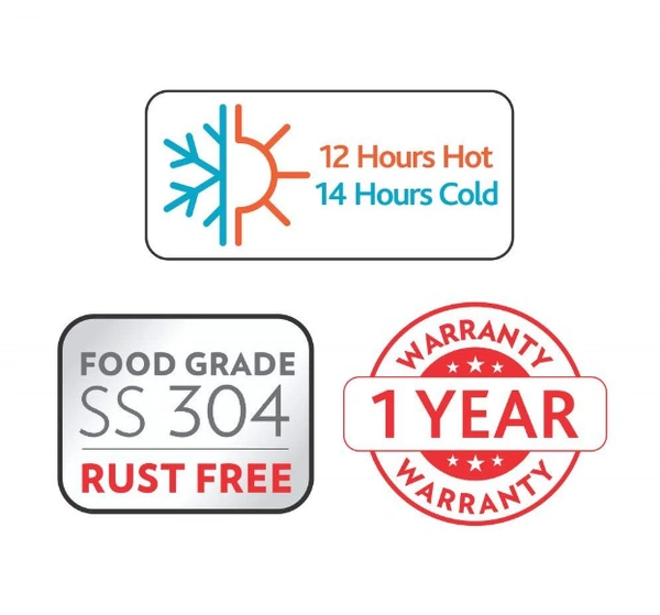 Borosil 500ML - Stainless Steel - Vacuum Insulated Teapot Flask, Red