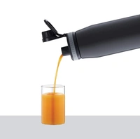 Borosil Gosport 600 ML Stainless Steel - Vacuum Insulated Flask Water Bottle, Black