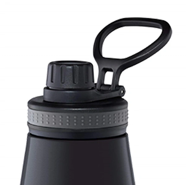 Borosil Gosport 600 ML Stainless Steel - Vacuum Insulated Flask Water Bottle, Black