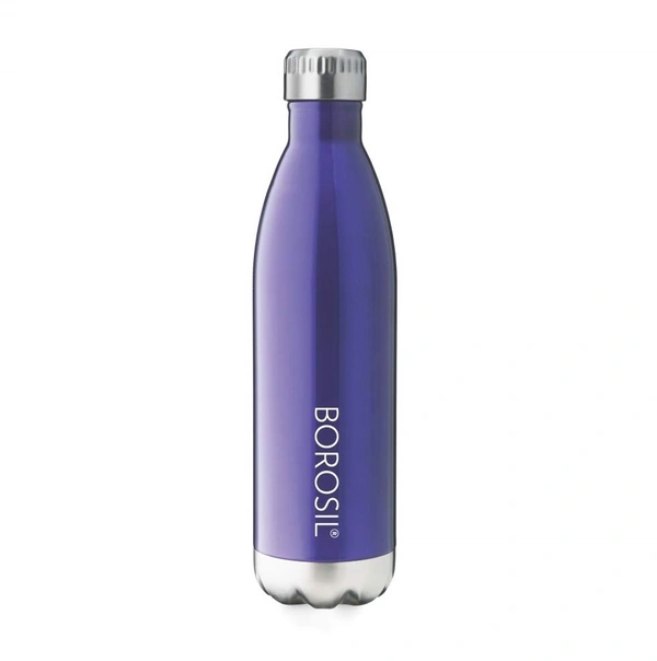 Borosil TRANS BOLT 500 ml Stainless Steel- Vacuum Insulated Flask Water bottle, Blue